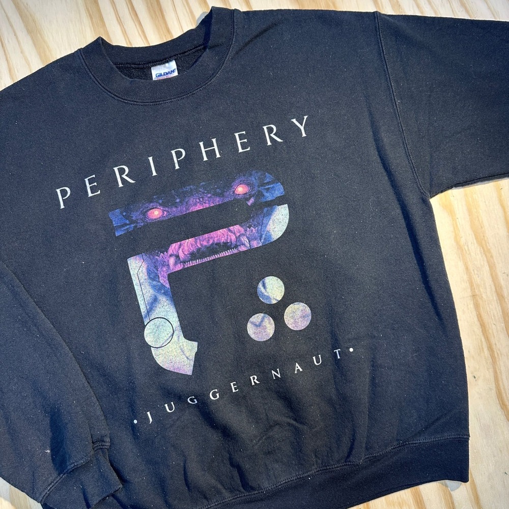 Periphery Juggernaut Band Sweatshirt Mens Large Black Gildan Heavy Blend Graphic